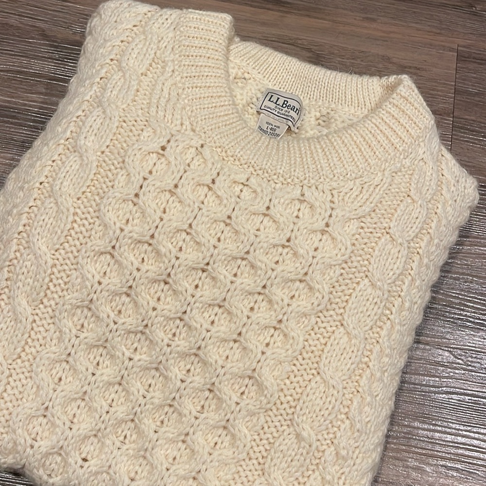 L.L.Bean Mens Large 100% Wool Sweater